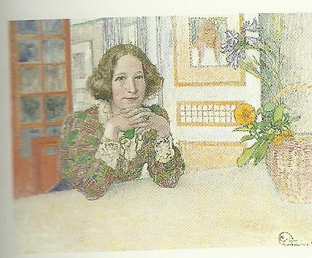 Carl Larsson annastina alkman oil painting image